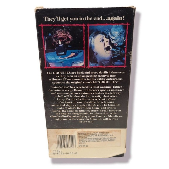 Ghoulies 2 VHS Vestron video 1987 - AS-IS - READ DESCRIPTION - Picture 3 of 6